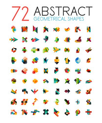 set of colorful abstract geometric shapes vector image