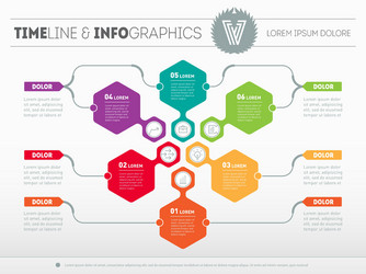 web template of a pyramidal chart diagram vector image