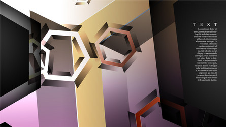 abstract background with gradient hexagon shapes vector image