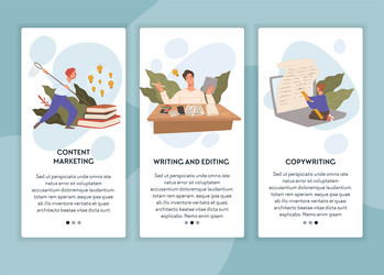 Editing and writing copywriting create content vector