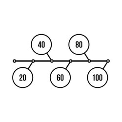 flowchart diagram scheme icon simple style vector image