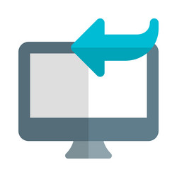 replying to emails or messages using desktop vector image