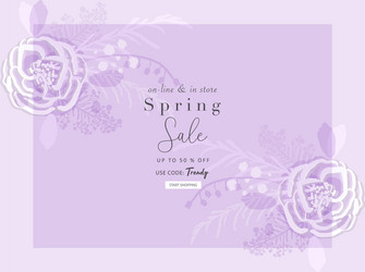 rustic florals on violet background Vector Image