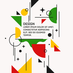 trendy abstract background composition forms vector image