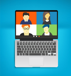using communication application for conference vector image