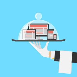 computer shop or responsive web design service vector image