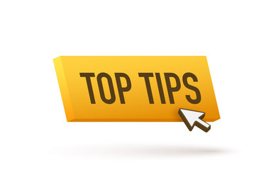 push button with text top tips vector image