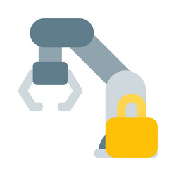 robotic arm with innovative security lock system vector image