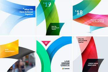 set of abstract design for graphic template vector image
