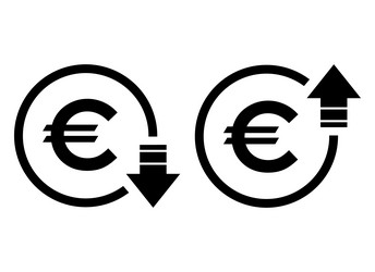 Currency icon symbol of dollar euro pound yen Vector Image