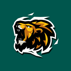 Angry Lion Mascot Logo Vector Image