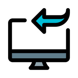 replying to emails or messages using desktop vector image