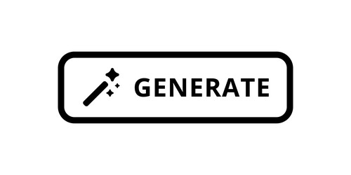 create a visually appealing generate button icon vector image