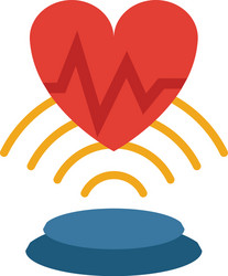 Heartbeat sensor icon simple element from sensors vector