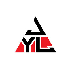Jyl letter logo design in six style polygon Vector Image