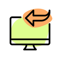 replying to emails or messages using desktop vector image