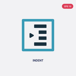 two color indent icon from user interface concept vector