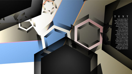 abstract background with gradient hexagon shapes vector image