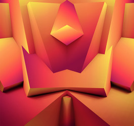 abstract geometric background with colorful 3d vector image