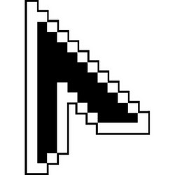 arrow pointer flat web icon concept vector image