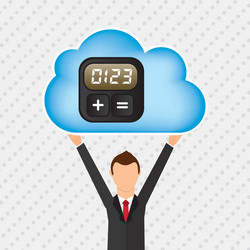 cloud computing design vector image