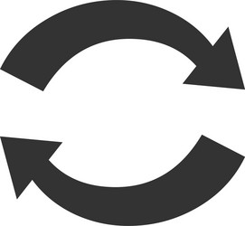 refresh icon isolated reload symbol rotation vector image