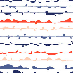 seamless pattern with abstract wavy lines hand vector image