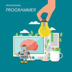 Software Developer Concept vector image