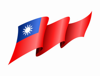 taiwan flag wavy abstract background vector