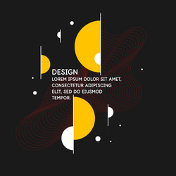 trendy abstract background composition forms vector image