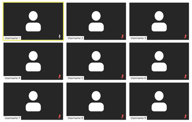 ui ux template for video conferencing and meetings vector image
