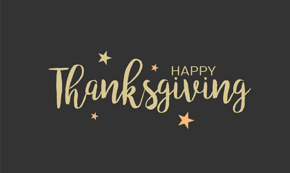 Flat design style happy thanksgiving day logotype vector