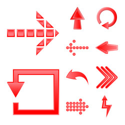 isolated object of element and arrow logo set vector image