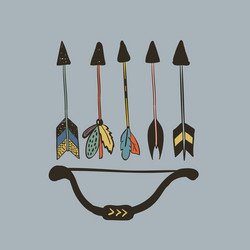 boho collection with arrows Vector Image