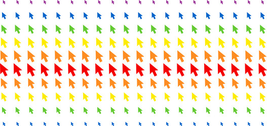 cursor arrow shape halftone spectrum effect vector image