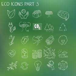 ecology organic signs eco and bio elements in hand vector