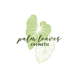 Exotic Palm Leaf Logo Template Vector Image
