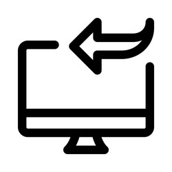 replying to emails or messages using desktop vector image