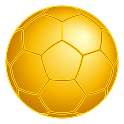 Gold soccer ball vector