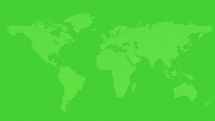 halftone world map background - circle pattern vector image