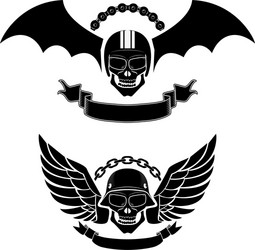 Motorcycle Skull Stickers Vector Image