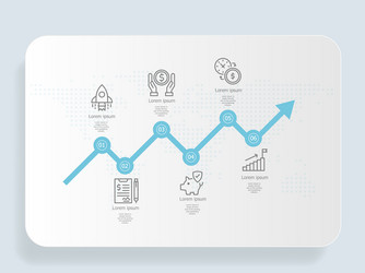 abstract growth graph infographics presentation vector