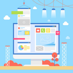 Computer Screen with Internet Elements vector image
