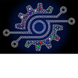 flare mesh network electronic gear with vector image