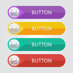 flat buttons with grafic arrow icon vector image