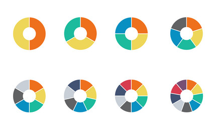 Infographic pie chart sets Royalty Free Vector Image
