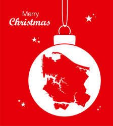 merry christmas theme with map of norfolk virginia Vector Image