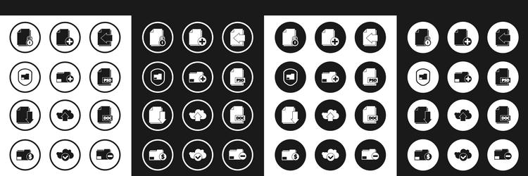 set next page arrow add new folder document vector image