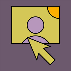 web design elements picture mouse arrow icon vector image