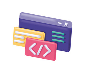 computer programming or developing software vector image